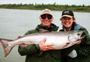 fly fishing in Alaska at Mission Lodge
